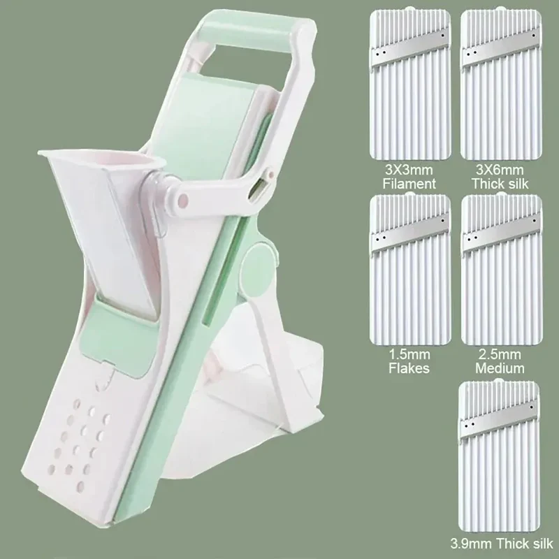 Mandoline Multifonction 5 Lames pour Légumes et Fruits