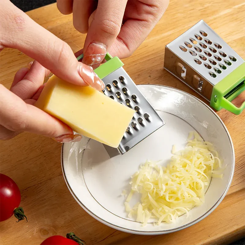 Râpe à fromage multifonction en acier inoxydable avec poignée antidérapante