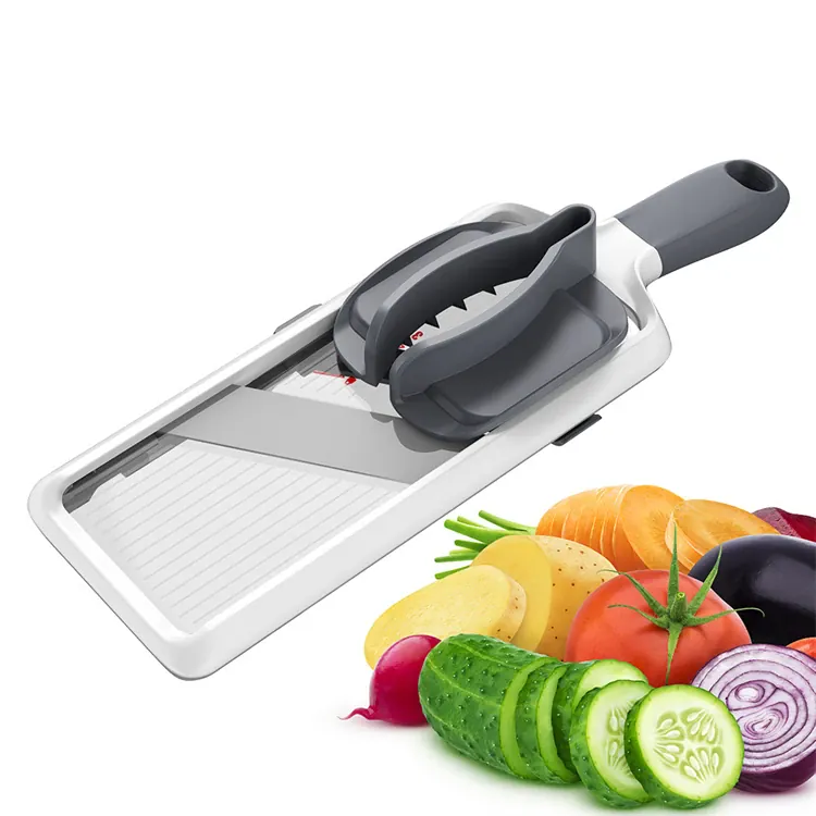 Mandoline avec Lame en Acier Inoxydable Ajustable pour Légumes et Fromage