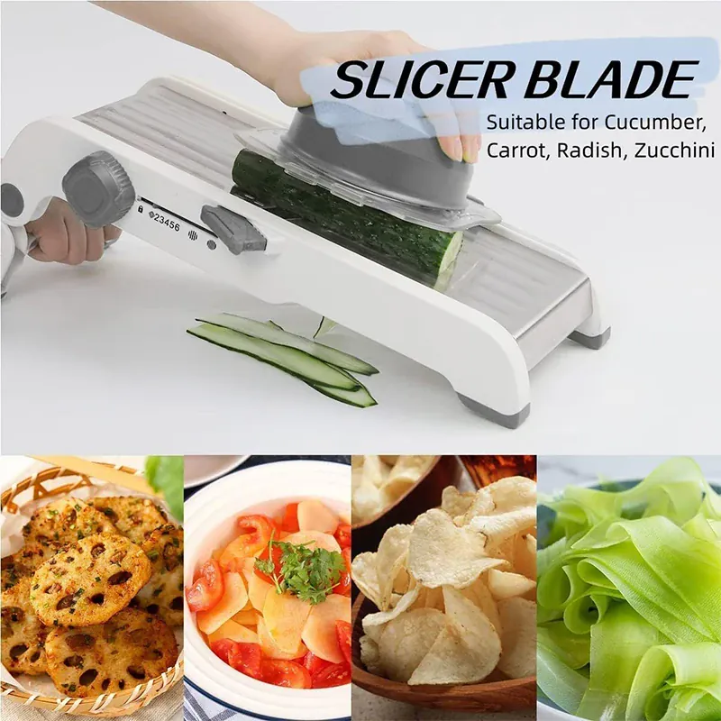 Mandoline 18 en 1 Réglable en Acier Inoxydable | Râpe à Légumes