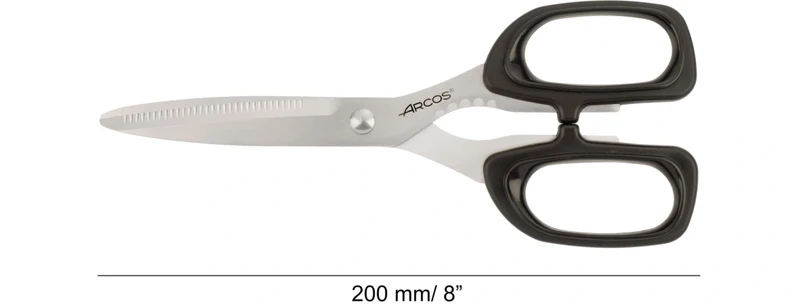 Tijeras de Cocina color negro Serie Deluxe 200 mm
