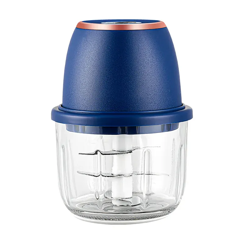 Mini Hachoir Électrique Sans Fil 350 ml — Bol Verre ou Plastique, 6 Lames Inox, USB-C