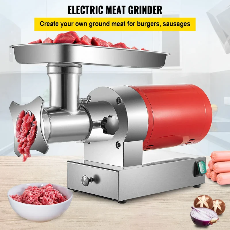 Hachoir à Viande Électrique 1 100 W — 300 kg/h, 2 Plaques + Kit Saucisse