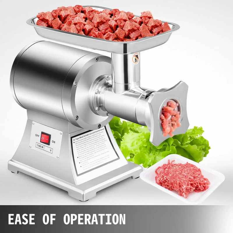 Hachoir à Viande Électrique Professionnel 1 100 W — 250 kg/h — Acier Inoxydable