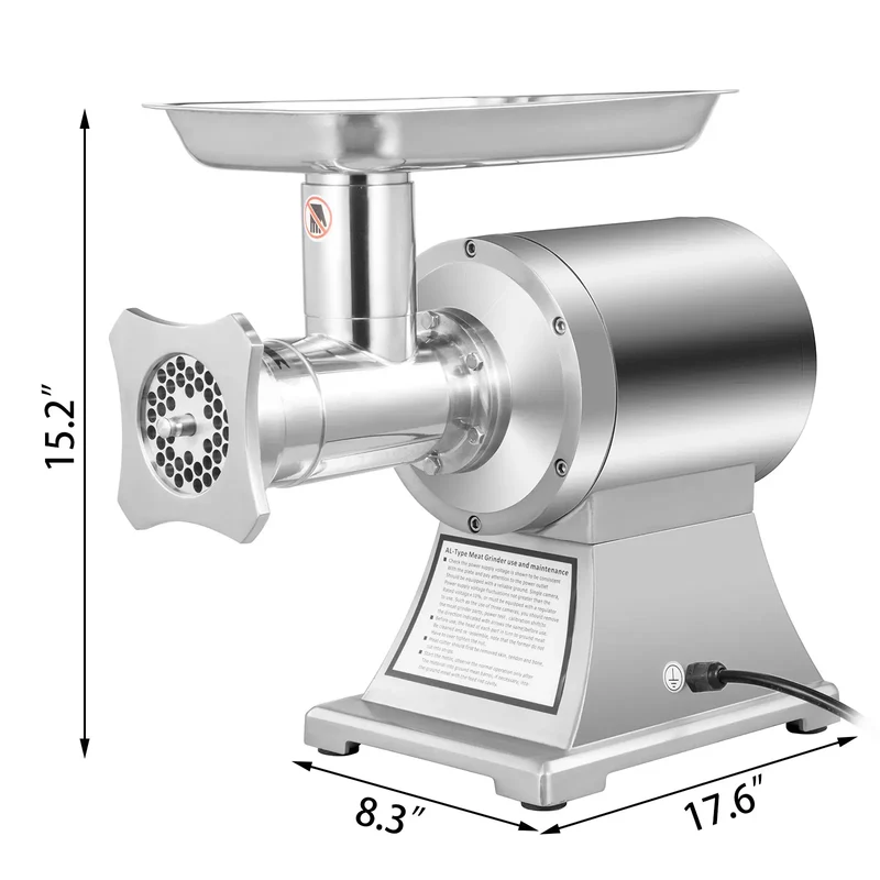 Hachoir à Viande Électrique Professionnel 1 100 W — 250 kg/h — Acier Inoxydable