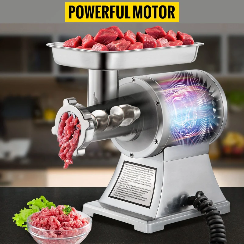 Hachoir à Viande Électrique Professionnel 1 100 W — 250 kg/h — Acier Inoxydable