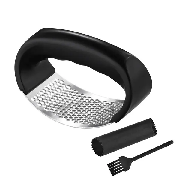 Presse-Ail Inox Manuel avec Éplucheur | Outil de Cuisine Pratique