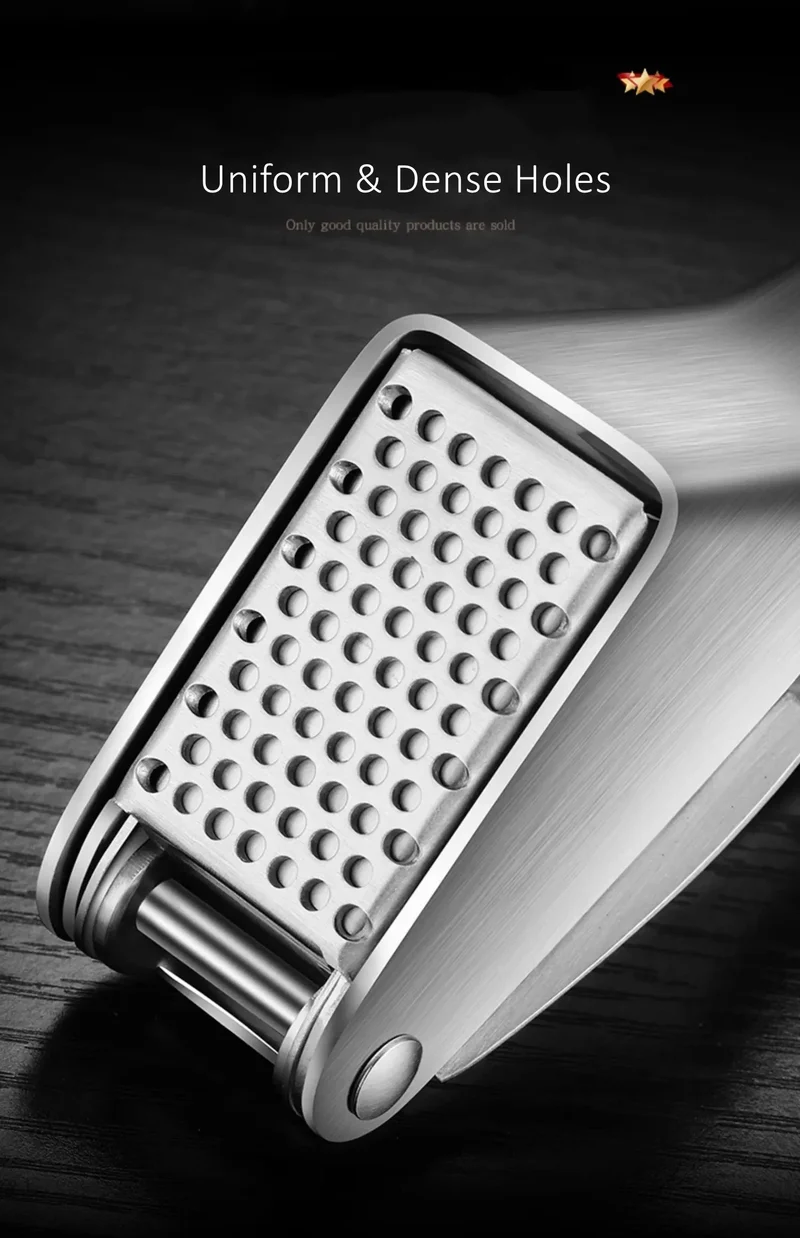 Presse-Ail Manuel Inox 304 Certifié LFGB — Double Levier, Sans Épluchage