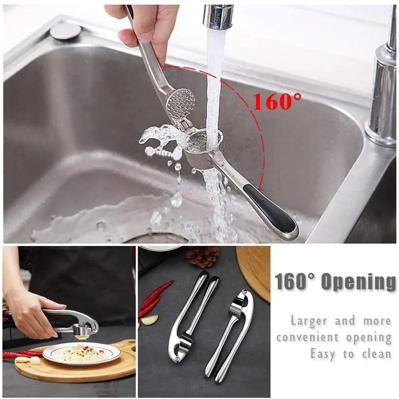 Presse-Ail Zinc Manuel Rocker avec Eplucheur et Chopper