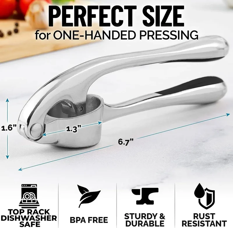 Presse-Ail Zinc Manuel Rocker avec Eplucheur et Chopper