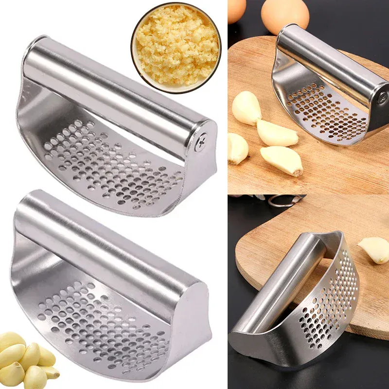 Presse-Ail Inox Manuel avec Presse-Gingembre et Rocker