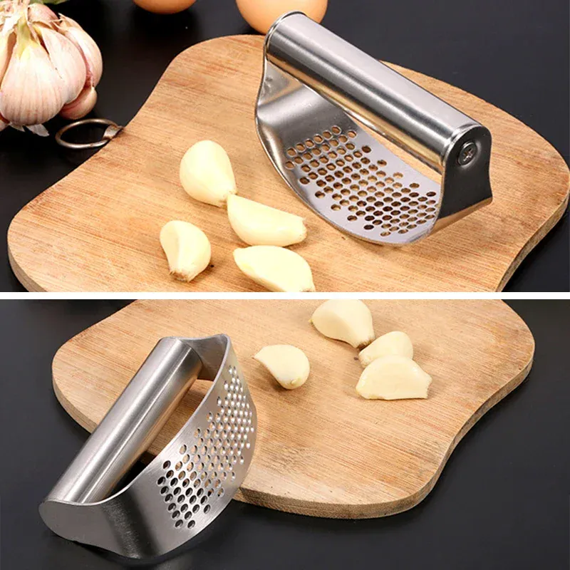 Presse-Ail Inox Manuel avec Presse-Gingembre et Rocker