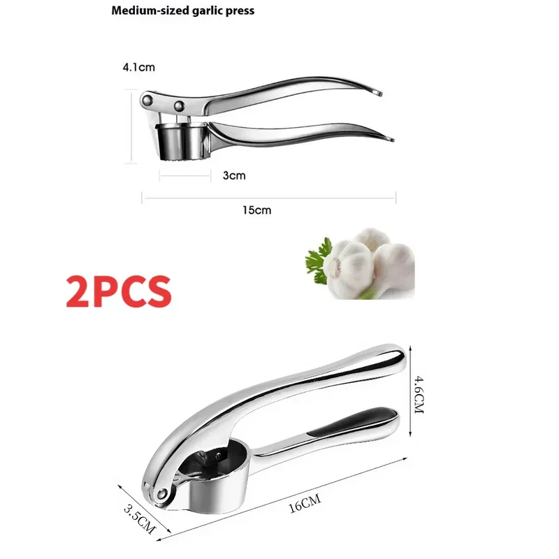 Presse-Ail Manuel en Acier Inoxydable — 2 Designs au Choix