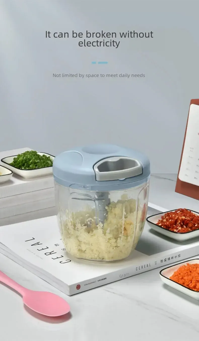 Presse-Ail Manuel Inox avec Cutter Multifonction 3 Pièces