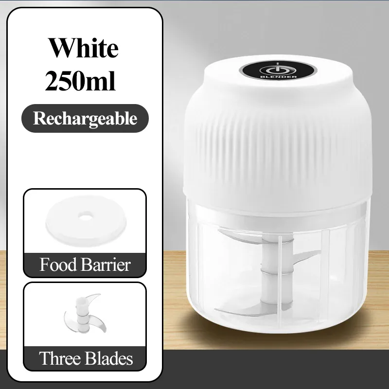 Mini Hachoir Électrique Rechargeable USB 300 ml — 6 Lames Inox