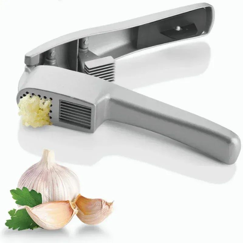 Presse-Ail Aluminium Manuel 2 en 1 avec Slicer et Mincer