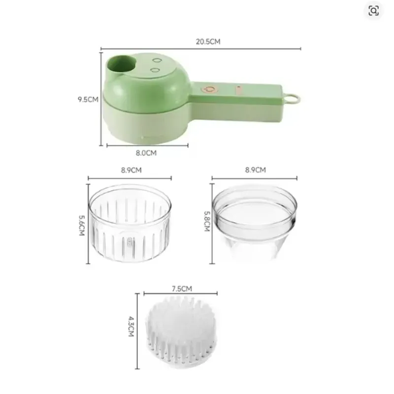 Presse-Ail Électrique Sans Fil Rechargeable USB — Hachoir + Trancheuse
