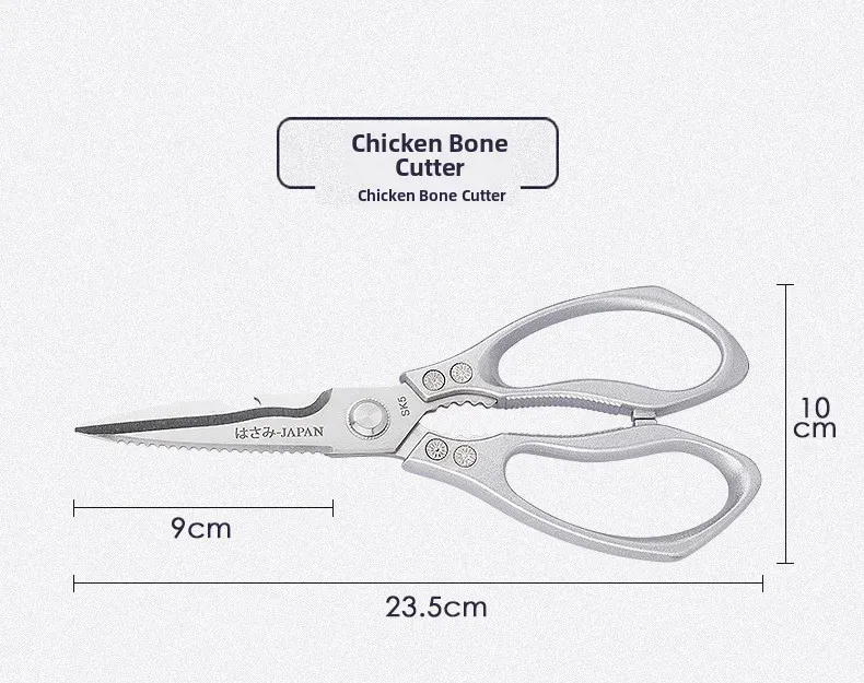 Ciseaux de cuisine en inox multifonction pour couper les os