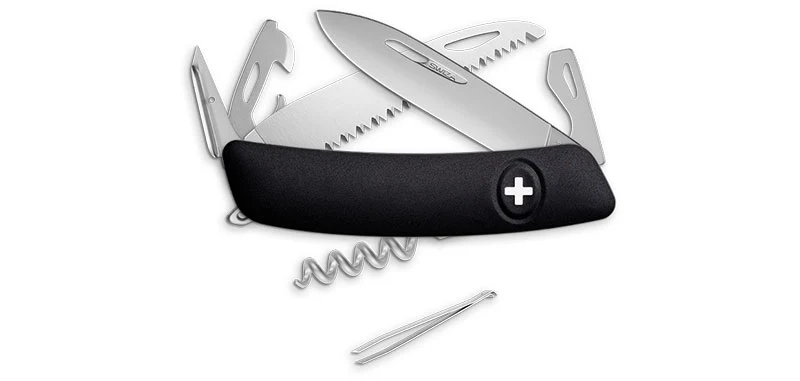 Couteau Suisse D05 Allmatt Noir Swiza