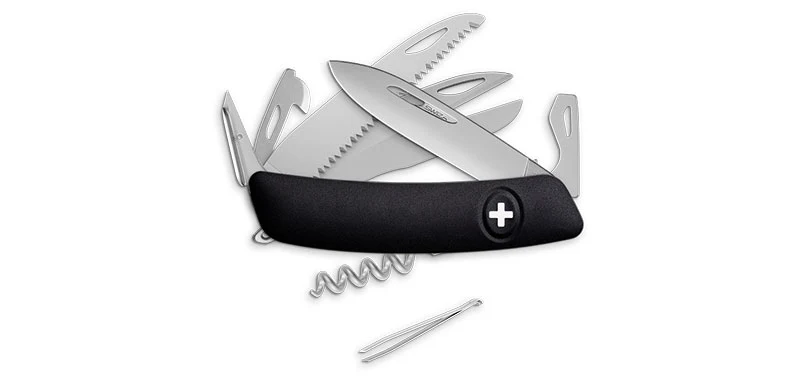 Couteau Suisse D09 Allmatt Noir Swiza
