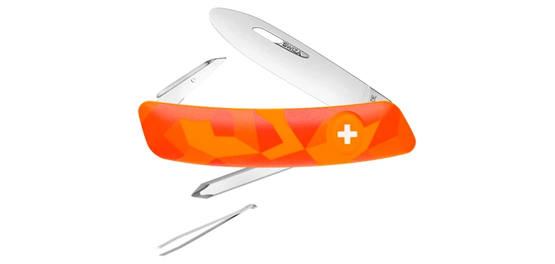 Couteau Suisse Orange J02 Junior Luceo Swiza