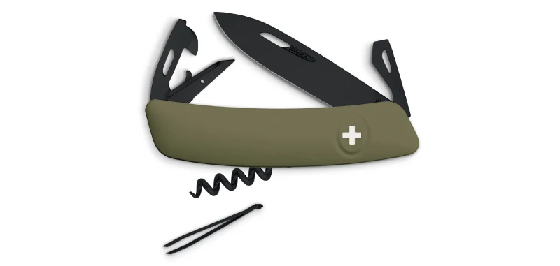 Couteau Suisse D03 Allblack Olive Swiza
