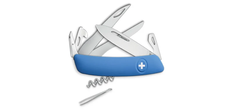 Couteau Suisse D07 Scissors Bleu Swiza