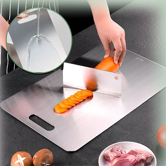 Planche à découper inox - 2 tailles | Librecook™