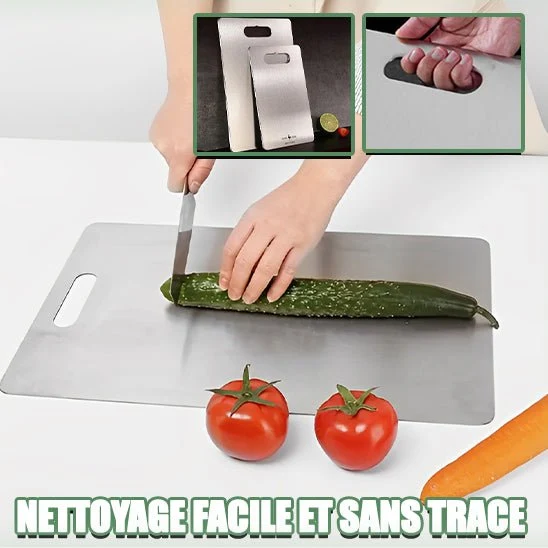 Planche à découper inox - 2 tailles | Librecook™