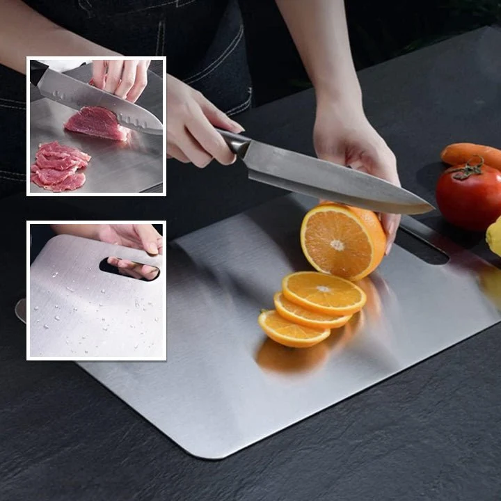 Planche à découper inox - 2 tailles | Librecook™