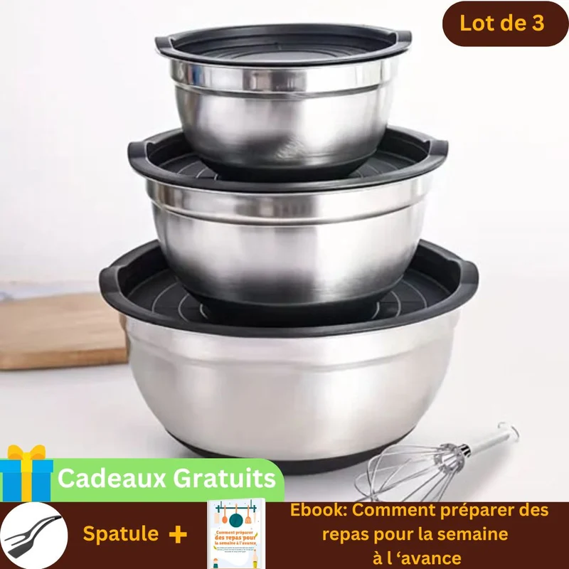 Saladier-saladier avec couvercle hermétique｜Librecook™