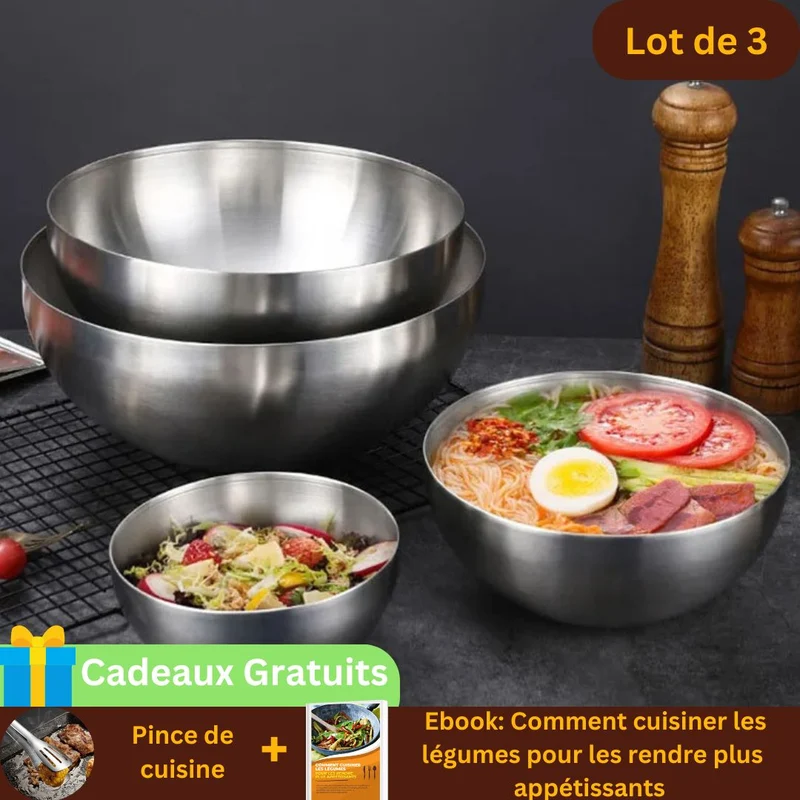 Saladier｜Librecook™ : Lot de 3