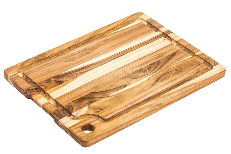 Planche à découper TeakHaus Marine en teck avec rigole 46x36x2cm