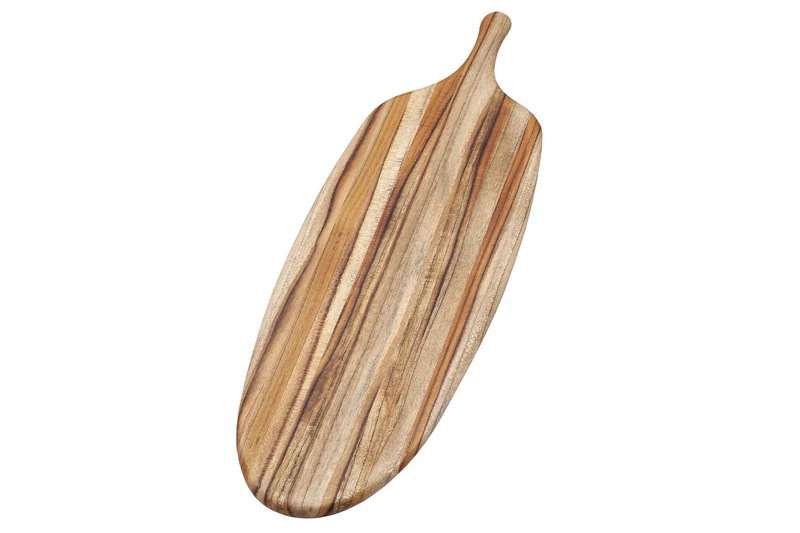 Planche de service longue TeakHaus Canoe en teck 67x21,5x1,3cm