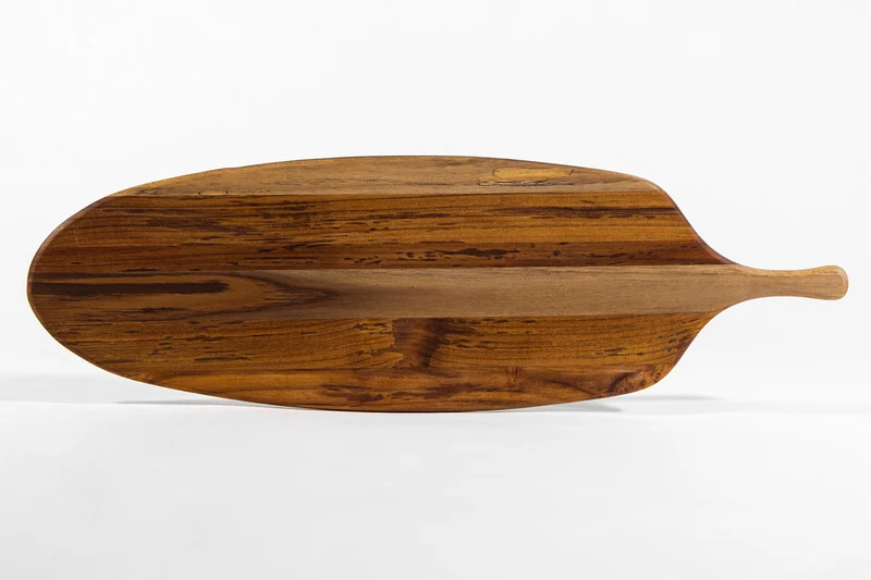 Planche de service longue TeakHaus Canoe en teck 67x21,5x1,3cm
