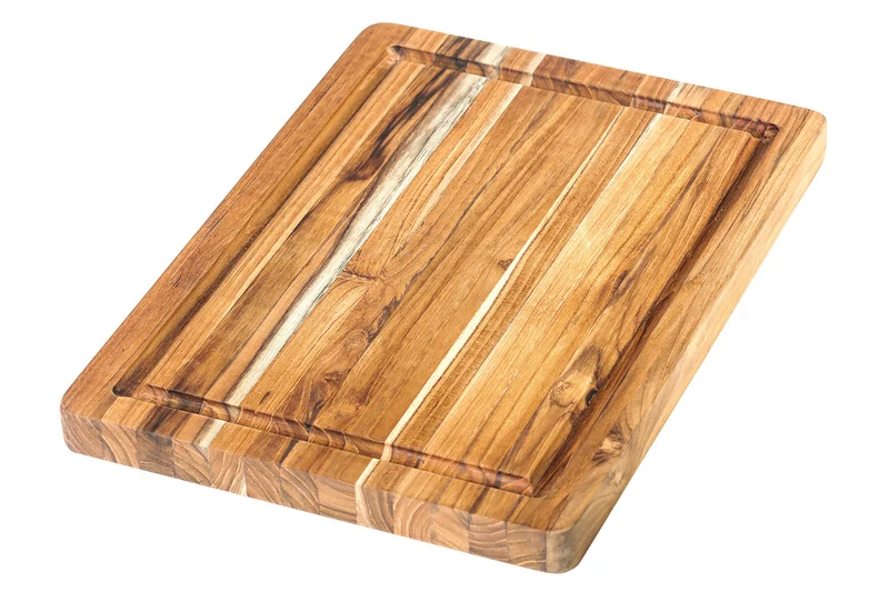 Planche à découper TeakHaus Scandi en teck avec rigole 36x26x2,5cm