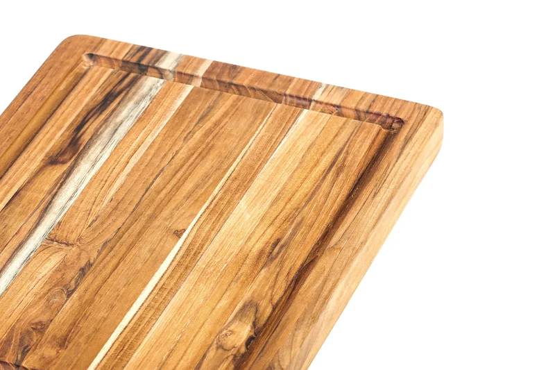 Planche à découper TeakHaus Scandi en teck avec rigole 36x26x2,5cm