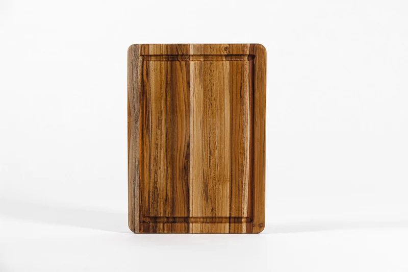 Planche à découper TeakHaus Scandi en teck avec rigole 36x26x2,5cm