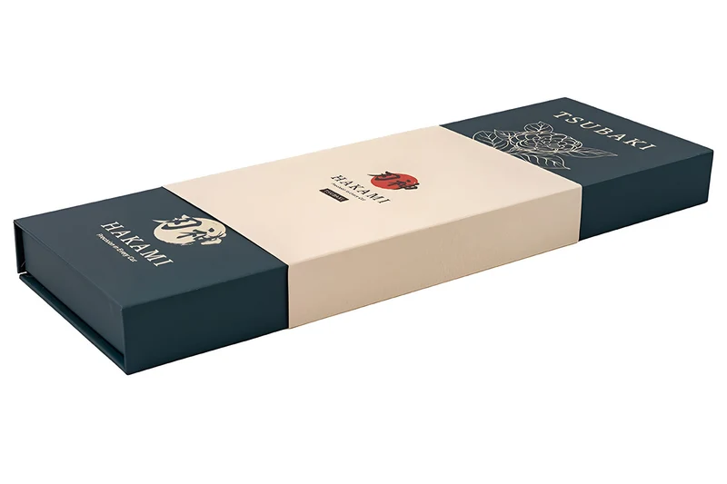 Coffret 2 couteaux Hakami Tsubaki lame damas office + chef