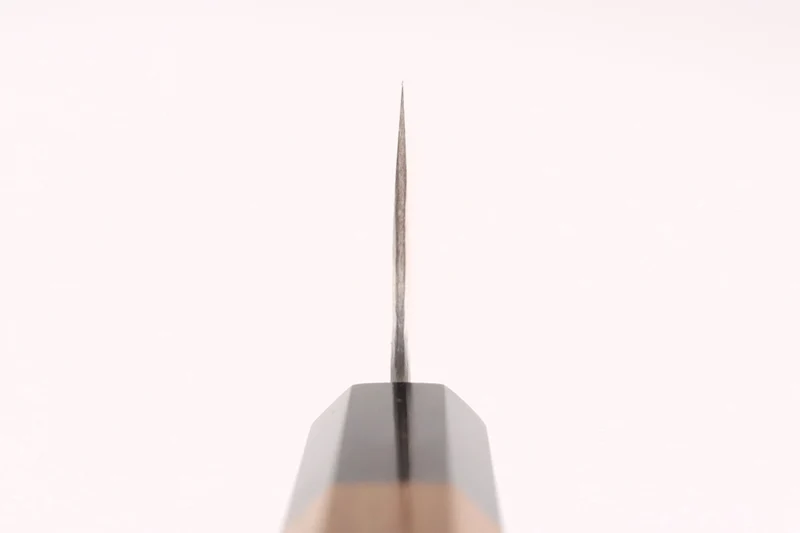 Couteau bunka 17cm japonais artisanal Nigara Hamono Migaki Tsuchime SG2 teck