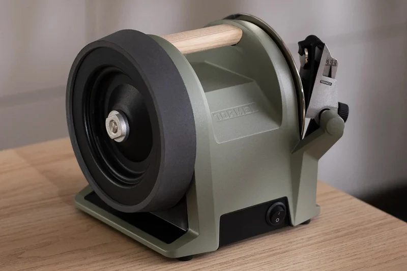 Affûteuse électrique TORMEK T-1 vert sauge meule diamant silencieuse