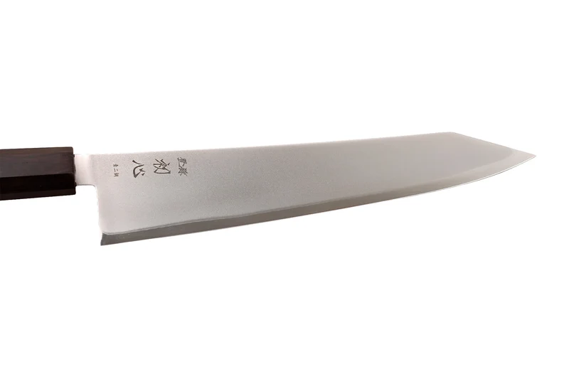 Couteau de chef gyuto kiritsuke 24cm japonais artisanal Hatsukokoro Kaijin BS2 ébène