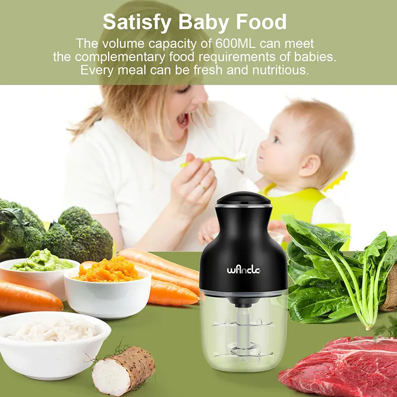 Hachoir Électrique 350W 0,6L — Viande, Légumes, Fruits — One-Touch