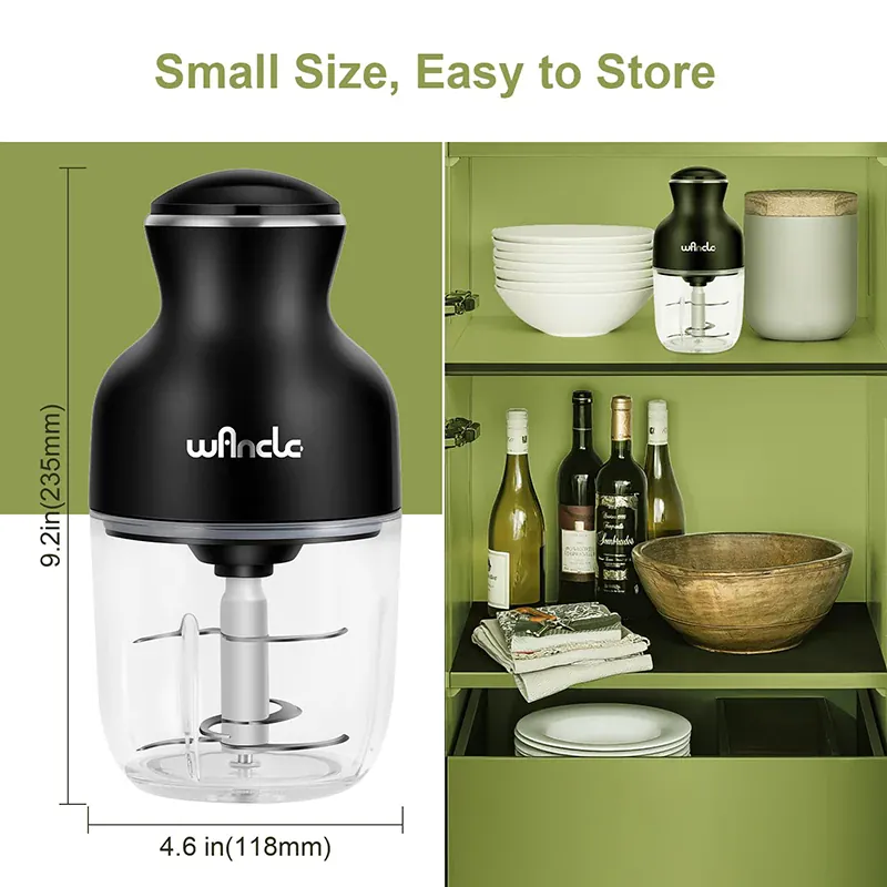 Hachoir Électrique 350W 0,6L — Viande, Légumes, Fruits — One-Touch