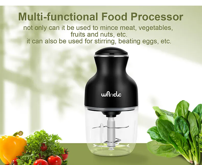 Hachoir Électrique 350W 0,6L — Viande, Légumes, Fruits — One-Touch
