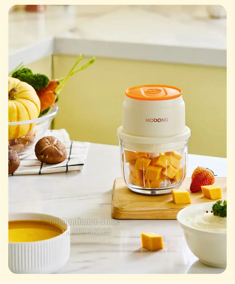 Hachoir Électrique Rechargeable 45W — Bol en Verre 150 / 250 / 300 ml