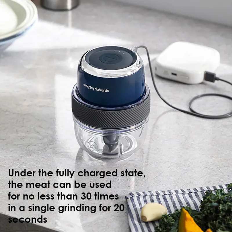 Mini Hachoir Électrique Sans Fil Rechargeable — 3 Bols, 35 W, 2000 mAh