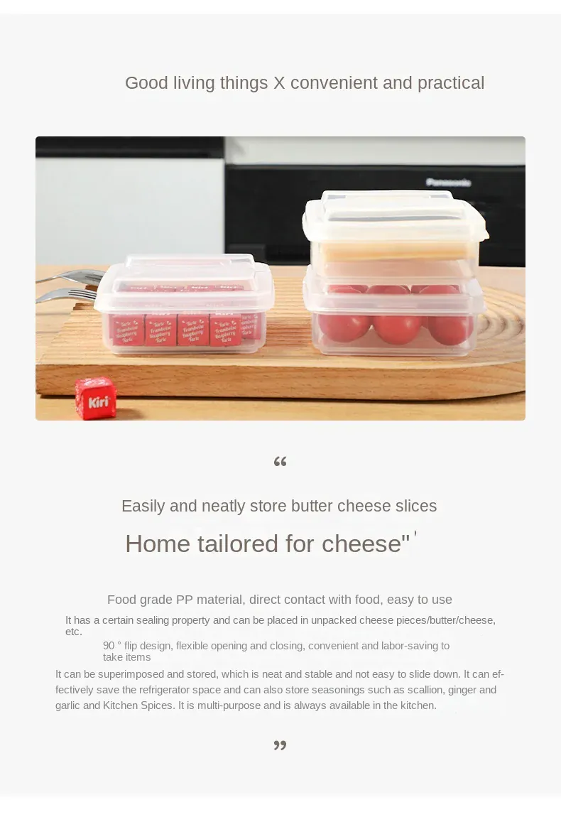 Boîte de Rangement Frigo Hermétique pour Fromage 350ml