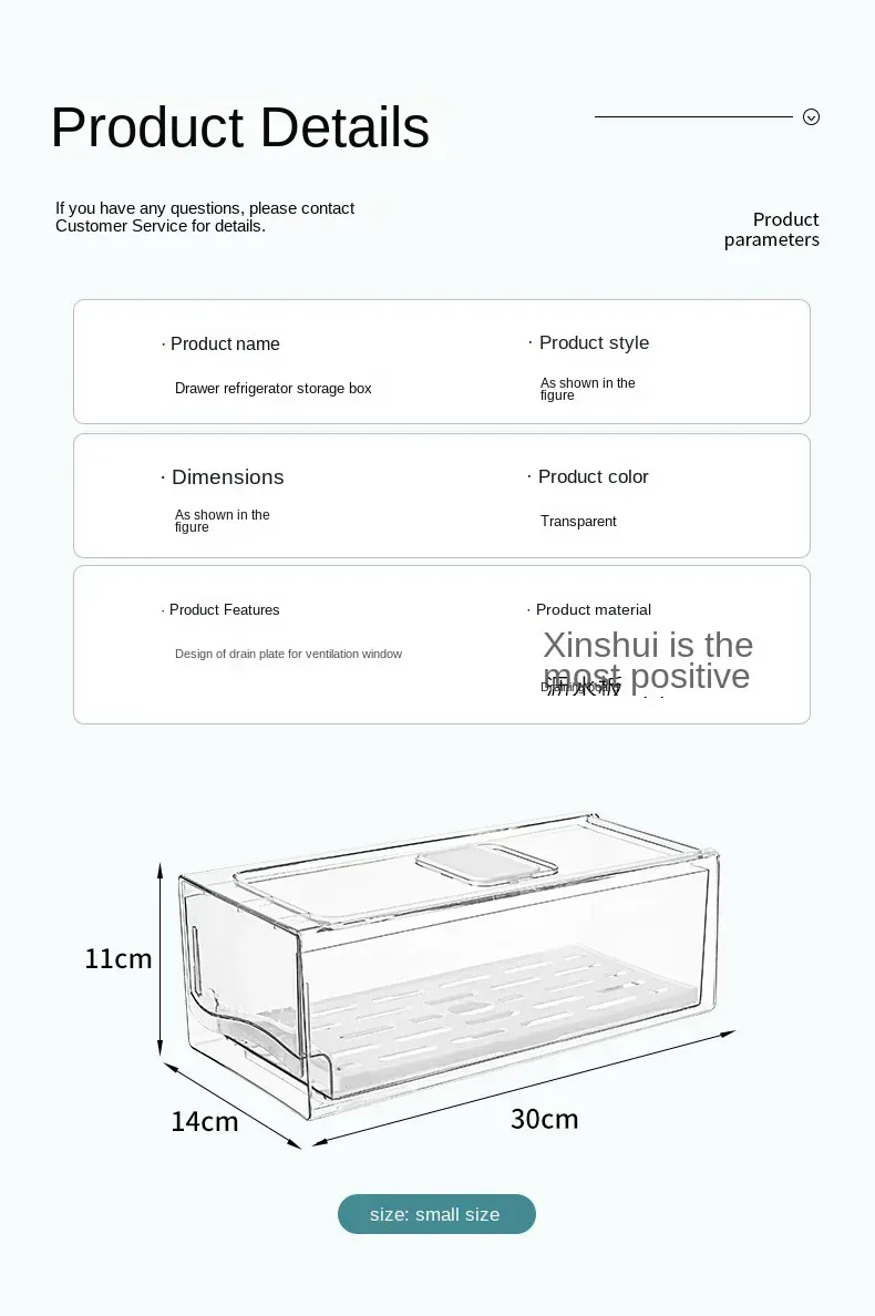 Bac de Rangement Frigo Empilable pour Légumes et Viandes 4L