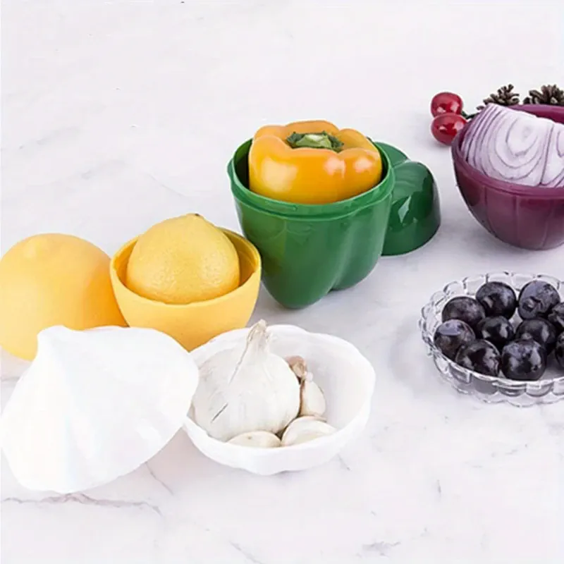 Boîte Hermétique Design Fruits et Légumes | Lot de 4 Pièces
